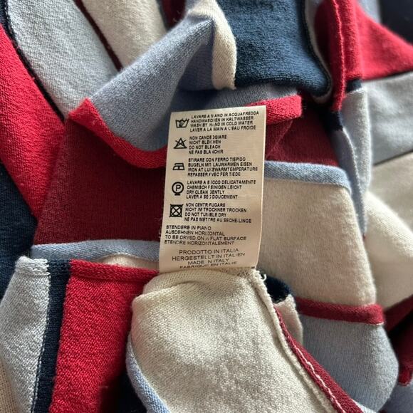 B8 Devotion Italy Multicolor Striped Knit Long Sleeve Flare Hem Top Size M - Picture 13 of 13